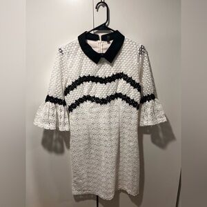12th Black and White Lace Dress